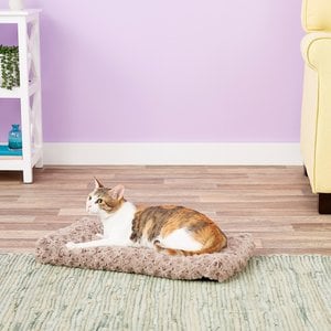 MidWest Quiet Time Ombre Swirl Dog Crate Mat, Taupe, 18-in