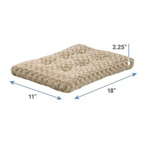 MidWest Quiet Time Ombre Swirl Dog Crate Mat, Taupe, 18-in