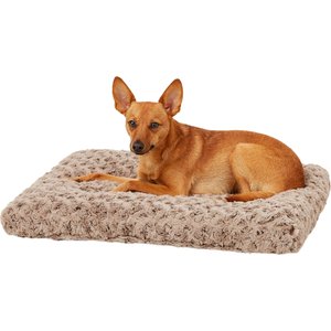 MidWest Quiet Time Ombre Swirl Dog Crate Mat, Taupe, 24-in
