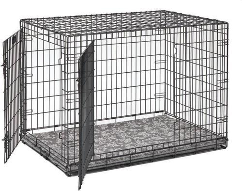 Show full view: MidWest Quiet Time Reversible Crate Pan Cover Dog & Cat Crate, Gray, Large  slide 3 of 8