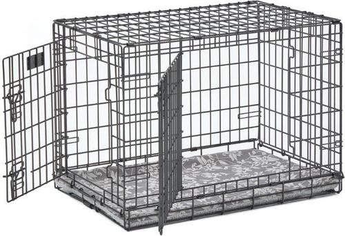 Show full view: MidWest Quiet Time Reversible Crate Pan Cover Dog & Cat Crate, Gray, Medium slide 3 of 9