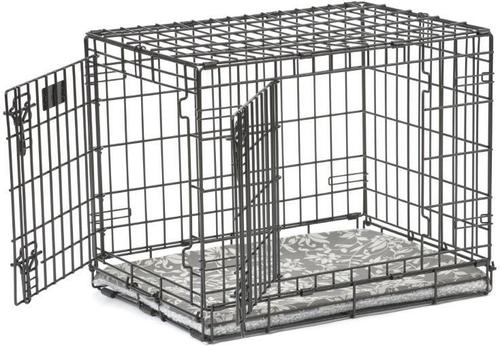 Show full view: MidWest Quiet Time Reversible Crate Pan Cover Dog & Cat Crate, Gray, Small slide 3 of 9