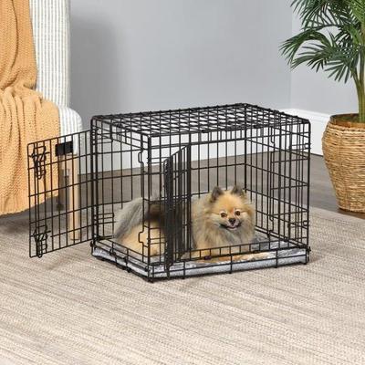 Show full view: MidWest Quiet Time Reversible Crate Pan Cover Dog & Cat Crate, Gray, Small slide 5 of 9