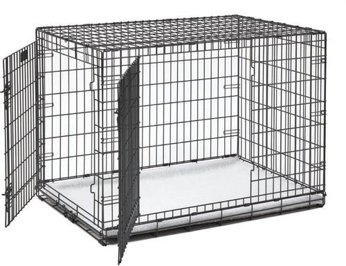 Show full view: MidWest Quiet Time Reversible Crate Pan Cover Dog & Cat Crate, Mushroom, Large  slide 5 of 10