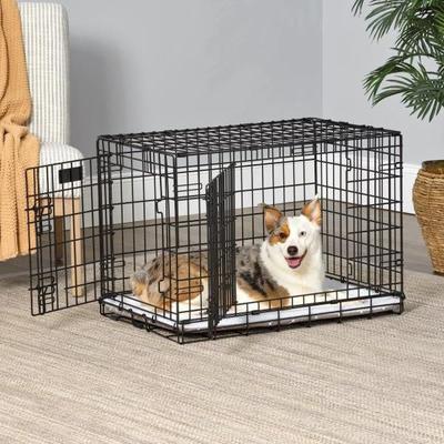 Show full view: MidWest Quiet Time Reversible Crate Pan Cover Dog & Cat Crate, Mushroom, Medium slide 5 of 9