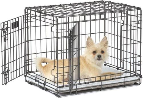 Show full view: MidWest Quiet Time Reversible Crate Pan Cover Dog & Cat Crate, Mushroom, Small slide 4 of 9