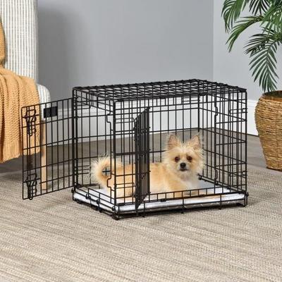 Show full view: MidWest Quiet Time Reversible Crate Pan Cover Dog & Cat Crate, Mushroom, Small slide 5 of 9
