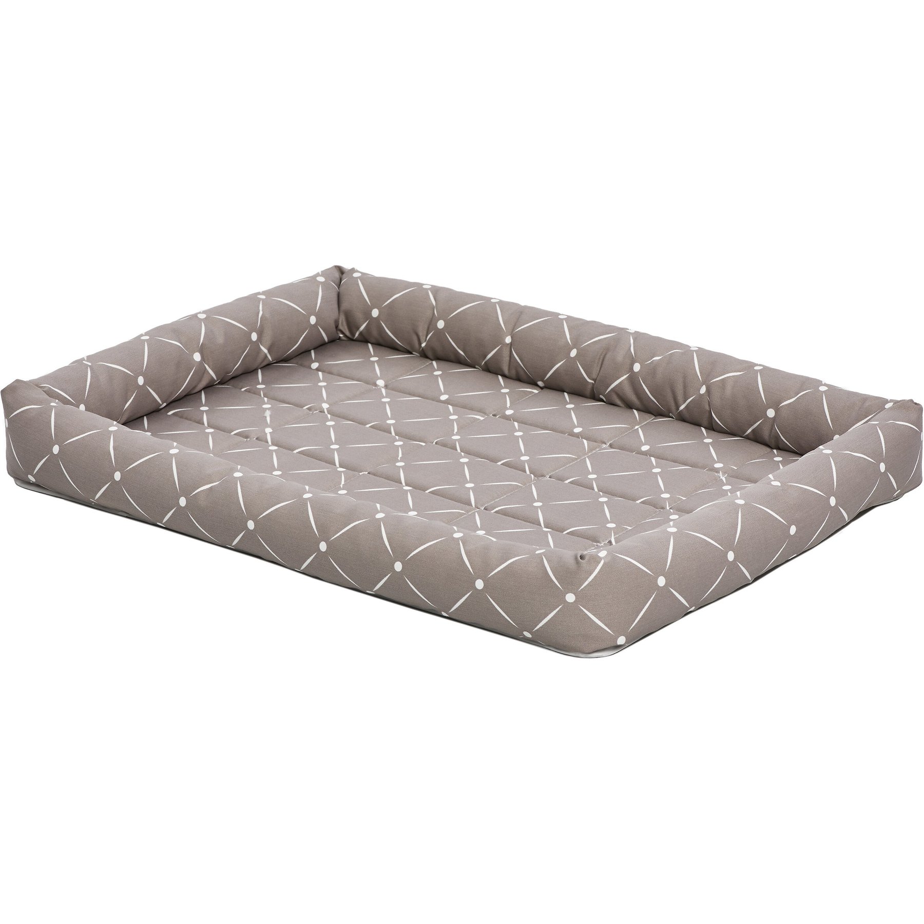 MidWest QuietTime Couture Ashton Bolster Dog Crate Mat, Mushroom, Medium