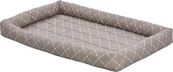 MidWest QuietTime Couture Ashton Bolster Dog Crate Mat, Mushroom, X-Large