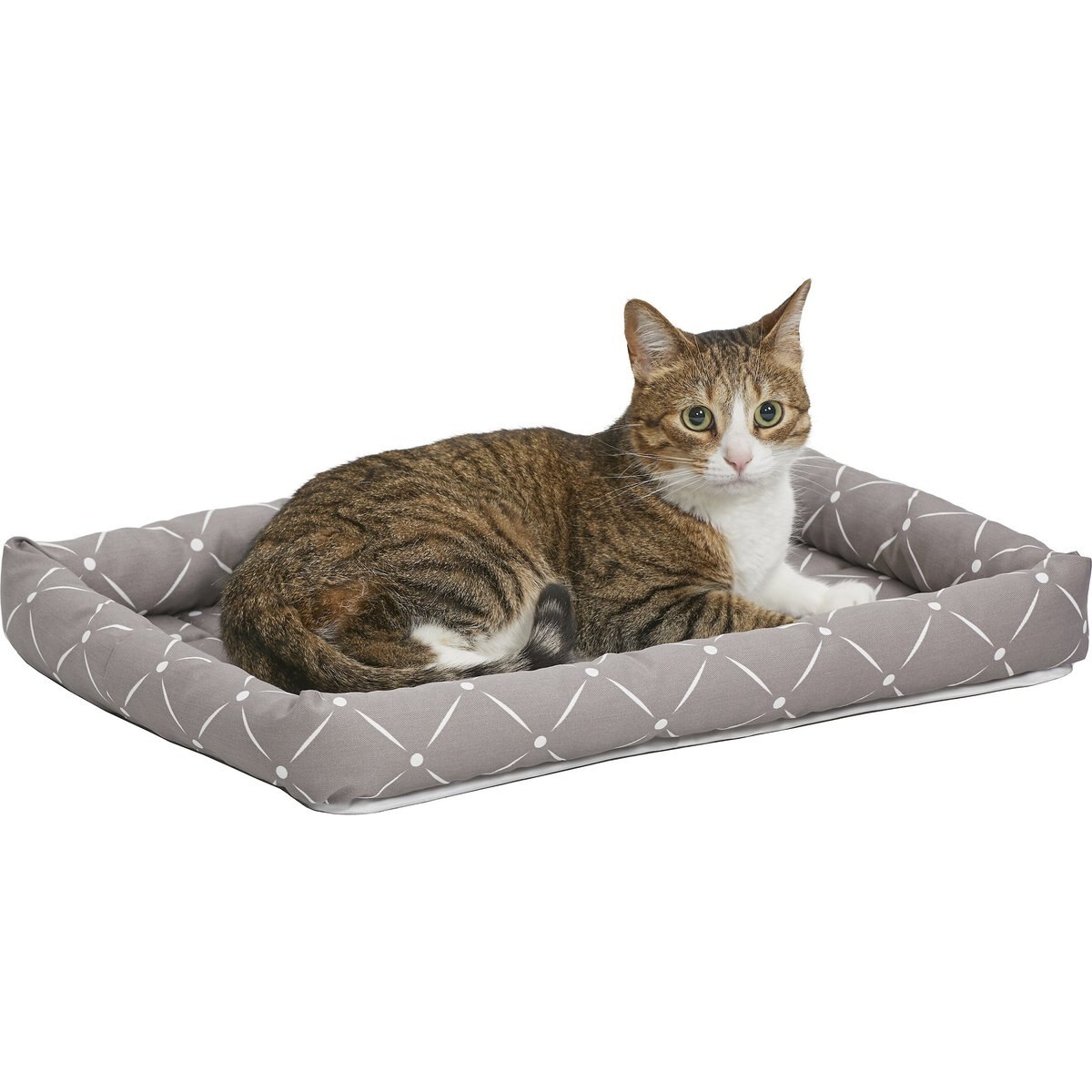 MidWest QuietTime Couture Ashton Bolster Dog Crate Mat, Mushroom, X-Small