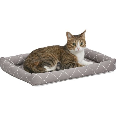 MidWest MidWest QuietTime Couture Ashton Bolster Dog Crate Mat, Mushroom, X-Small