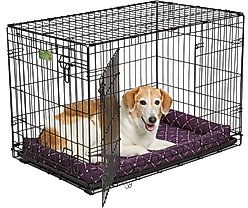 MidWest QuietTime Couture Ashton Bolster Dog Crate Mat, Plum, Intermediate slide 2 of 5