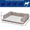 Show in main carousel: MidWest QuietTime Couture Hampton Orthopedic Bolster Dog Bed with Removable Cover, Mushroom/White, Giant slide 3 of 7