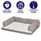 Show in main carousel: MidWest QuietTime Couture Hampton Orthopedic Bolster Dog Bed with Removable Cover, Mushroom/White, Large slide 4 of 6