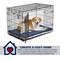 Show in main carousel: MidWest QuietTime Couture Paxton Reversible Dog Crate Mat, Blue / White Fleece, Small  slide 4 of 6
