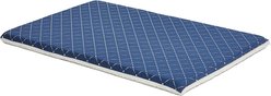 MidWest QuietTime Couture Paxton Reversible Dog Crate Mat, Blue / White Fleece, X-Large