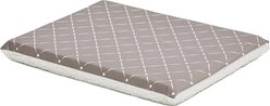 MidWest QuietTime Couture Paxton Reversible Dog Crate Mat, Mushroom / White Fleece, Intermediate