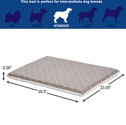 MidWest QuietTime Couture Paxton Reversible Dog Crate Mat, Mushroom / White Fleece, Intermediate slide 2 of 4