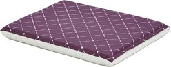 MidWest QuietTime Couture Paxton Reversible Dog Crate Mat, Plum / White Fleece, Intermediate