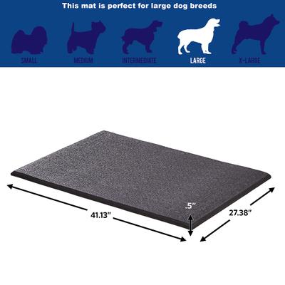 Show full view: MidWest QuietTime Cushioned Antimicrobial Dog Crate Mat, Black, Large slide 3 of 6