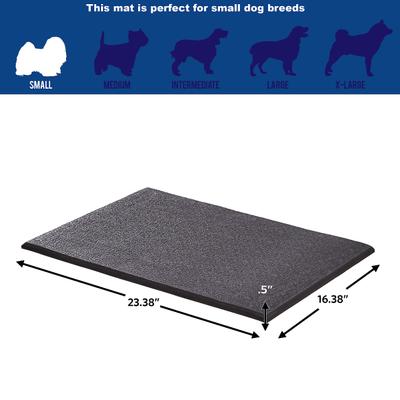 Show full view: MidWest QuietTime Cushioned Antimicrobial Dog Crate Mat, Black, Small  slide 3 of 6