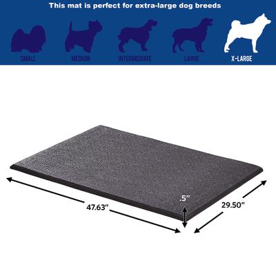Show full view: MidWest QuietTime Cushioned Antimicrobial Dog Crate Mat, Black, X-Large  slide 4 of 7