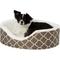 Show in main carousel: MidWest QuietTime Defender Orthopedic Bolster Cat & Dog Bed with Removable Cover, Brown, 28-in slide 4 of 10