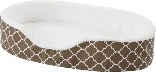 Show full view: MidWest QuietTime Defender Orthopedic Bolster Cat & Dog Bed with Removable Cover, Brown, 42-in slide 4 of 11