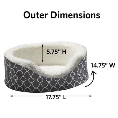 Show full view: MidWest QuietTime Defender Orthopedic Bolster Cat & Dog Bed with Removable Cover, Gray, 17-in slide 5 of 10