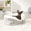 MidWest QuietTime Defender Orthopedic Bolster Cat & Dog Bed with Removable Cover, Gray, 22-in
