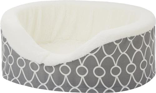 Show full view: MidWest QuietTime Defender Orthopedic Bolster Cat & Dog Bed with Removable Cover, Gray, 22-in slide 3 of 10