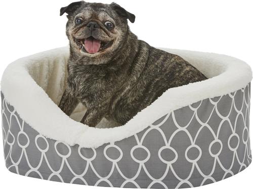 Show full view: MidWest QuietTime Defender Orthopedic Bolster Cat & Dog Bed with Removable Cover, Gray, 22-in slide 4 of 10