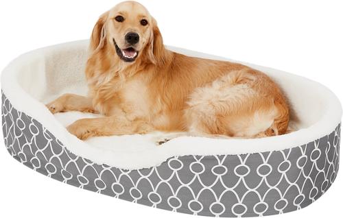 Show full view: MidWest QuietTime Defender Orthopedic Bolster Cat & Dog Bed with Removable Cover, Gray, 41-in slide 4 of 10