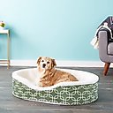 MidWest QuietTime Defender Orthopedic Bolster Cat & Dog Bed with Removable Cover, Green, 36-in