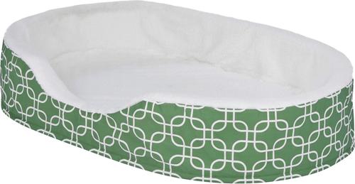 Show full view: MidWest QuietTime Defender Orthopedic Bolster Cat & Dog Bed with Removable Cover, Green, 43-in slide 3 of 10
