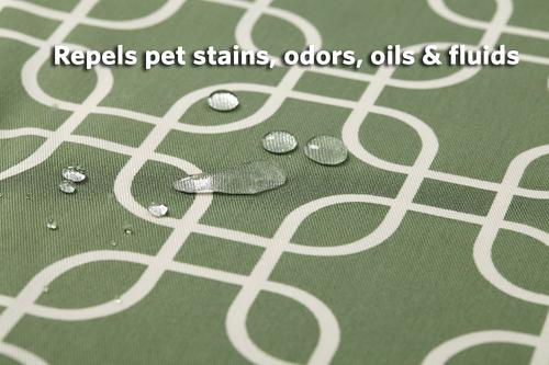 Show full view: MidWest QuietTime Defender Orthopedic Bolster Cat & Dog Bed with Removable Cover, Green, 43-in slide 6 of 10