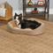 Show in main carousel: MidWest QuietTime Deluxe Hudson Bolster Cat & Dog Bed with Removable Cover, Tan, Medium slide 3 of 5