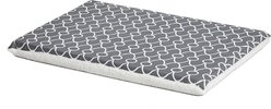 MidWest QuietTime Geo Print & Fleece Reversible Dog Crate Mat, Gray, Medium 