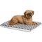 Show in main carousel: MidWest QuietTime Geo Print & Fleece Reversible Dog Crate Mat, Gray, Small  slide 1 of 7