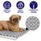 Show in main carousel: MidWest QuietTime Geo Print & Fleece Reversible Dog Crate Mat, Gray, Small  slide 4 of 7