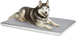 MidWest QuietTime Geo Print & Fleece Reversible Dog Crate Mat, Gray, X-Large