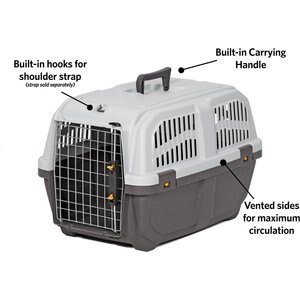 MidWest Skudo Standard Plastic Dog & Cat Kennel, 24-in