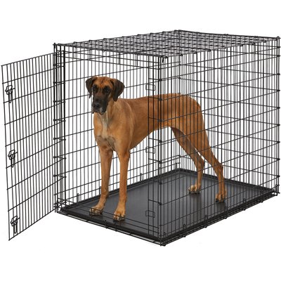 MidWest MidWest Solution Series XX-Large Heavy Duty Single Door Wire Dog Crate, 54-in L x 37-in W x 45-in H
