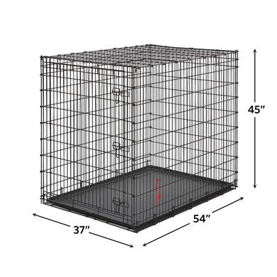 Show full view: MidWest Solution Series XX-Large Heavy Duty Single Door Wire Dog Crate, 54-in L x 37-in W x 45-in H slide 5 of 6
