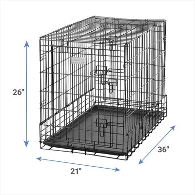Show full view: MidWest Solutions Series Side by Side Double Door Collapsible SUV Dog Crate, 36 inch slide 3 of 9