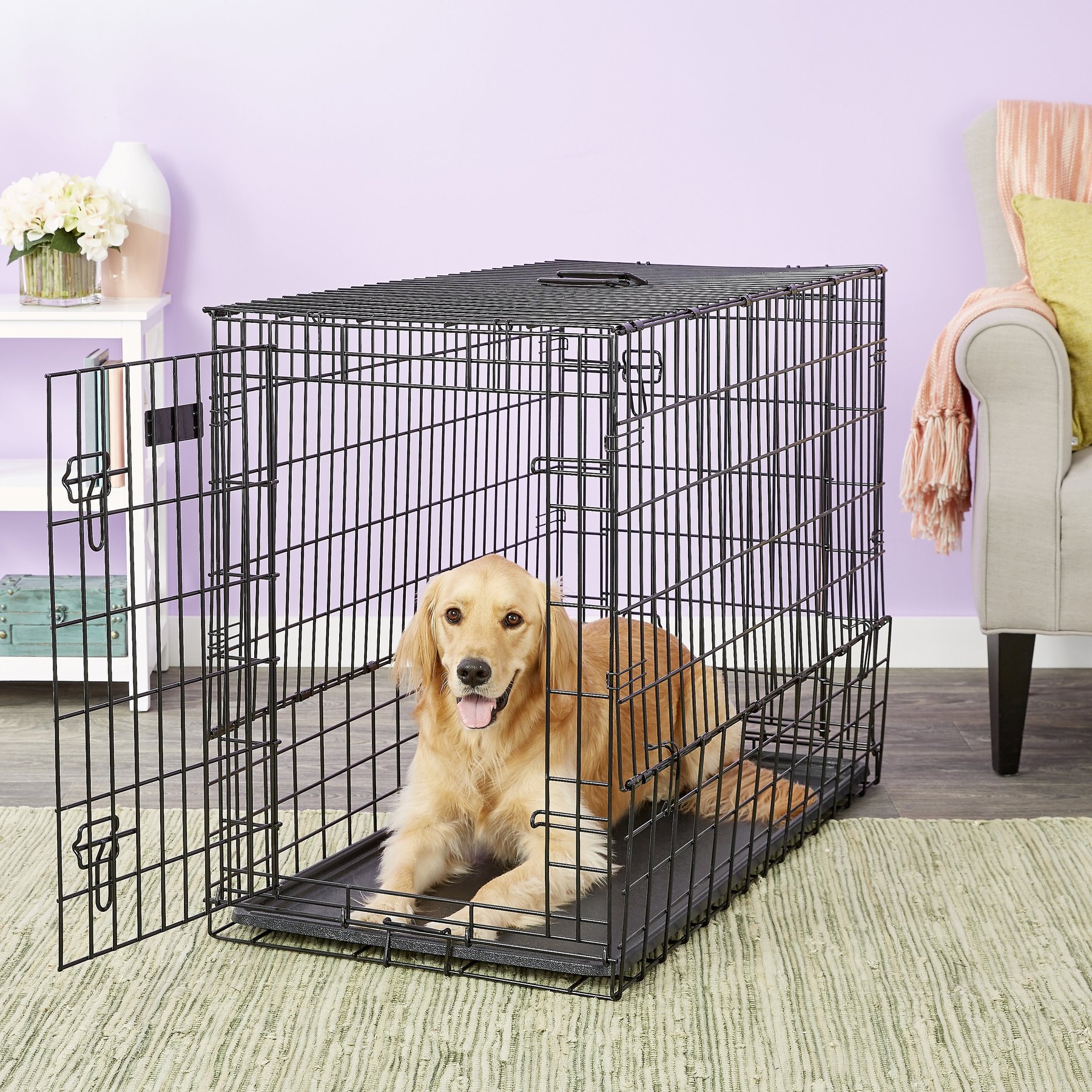 MidWest Side by Side Double Door SUV Dog Crate, 71 to 90-lbs