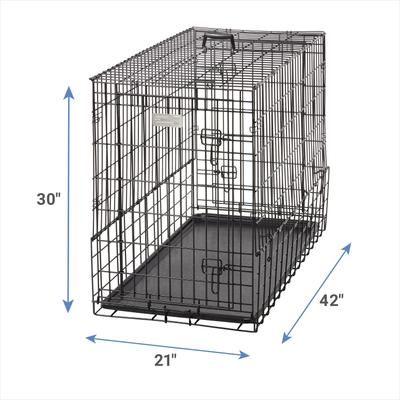 Show full view: MidWest Solutions Series Side by Side Double Door Collapsible SUV Dog Crate, 42 inch slide 3 of 9