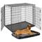 Show in main carousel: MidWest Solutions Series XX-Large Heavy Duty Double Door Wire Crate, 54 inch + Quiet Time Fleece Dog Crate Mat, Gray, 54-in slide 1 of 10