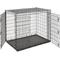Show in main carousel: MidWest Solutions Series XX-Large Heavy Duty Double Door Wire Crate, 54 inch + Quiet Time Fleece Dog Crate Mat, Gray, 54-in slide 2 of 10