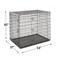 Show in main carousel: MidWest Solutions Series XX-Large Heavy Duty Double Door Wire Crate, 54 inch + Quiet Time Fleece Dog Crate Mat, Gray, 54-in slide 3 of 10